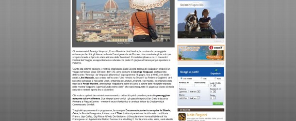 Ansa / In Viaggio – A Firenze il Festival del Viaggio