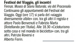 Il Corriere Fiorentino – Festival del Viaggio, gli incontri