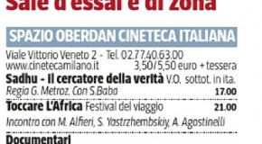 Corriere della Sera/ Ediz Milano – Sale d’essai e di zona