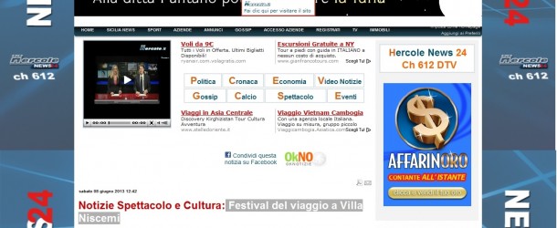 Hercole News 24 –  Festival del viaggio a Villa Niscemi