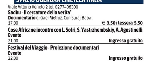 Il Giornale/Ediz Milano – Spazio Oberdan Cineteca Italia