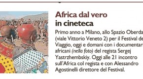 Il Giorno/ Ediz Milano – Africa dal vero in cineteca