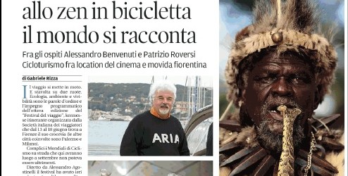 Il Tirreno – Dai riti degli sciamani allo zen in bicicletta il mondo si racconta