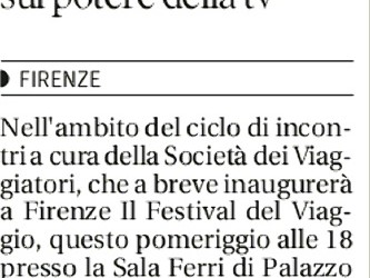 Il Tirreno/ Ediz Massa – Incontro con Freccero a Palazzo Strozzi sul potere della tv