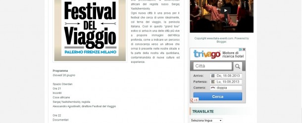 Italia Eventi.com – Festival del Viaggio a Milano 20 – 21 giugno 2013