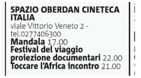 Metro News/ Ediz Milano – Spazio Oberdan Cineteca Italia