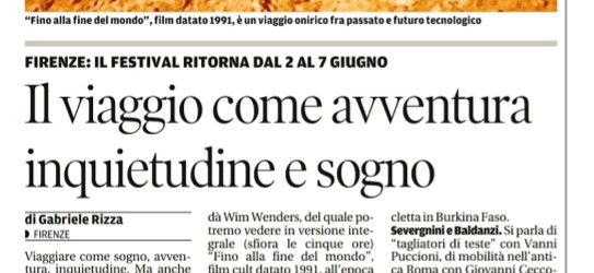 Il Tirreno/ediz. Empoli – Il viaggio come avventura inquietudine e sogno