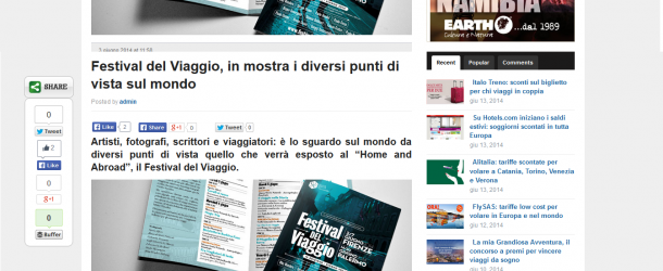 Bollettino Turistico – Festival del Viaggio, in mostra diversi punti di vista sul mondo