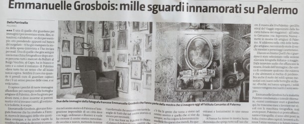 Il giornale di Sicilia – Emmanuelle Grosbois: mille sguardi innamorati su Palermo