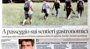 Il Tirreno – A passeggio sui sentieri gastronomici