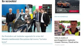 Il Tirreno – In viaggio con Leonardo si va con lo scooter